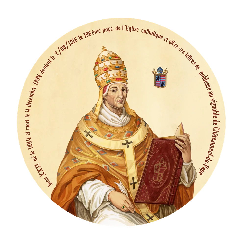 Assiette illustrée : portrait du pape Jean XXII